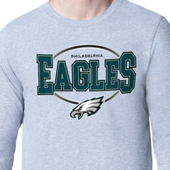 Philadelphia Eagles Starter Team Track Graphic Long Sleeve T-Shirt Heather Gray