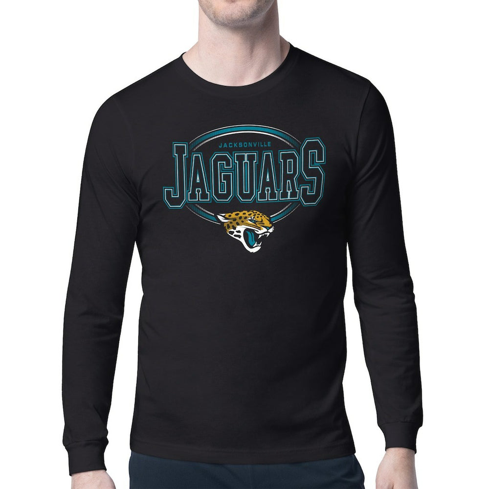 Jacksonville Jaguars Starter Team Track Graphic Long Sleeve T-Shirt Black