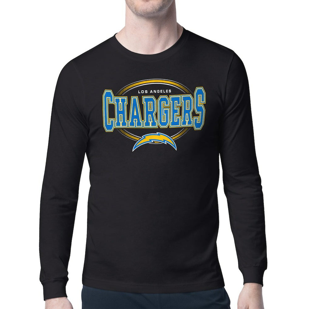 Los Angeles Chargers Starter Team Track Graphic Long Sleeve T-Shirt Black