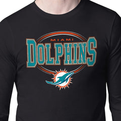 Miami Dolphins Starter Team Track Graphic Long Sleeve T-Shirt Black