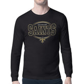 New Orleans Saints Starter Team Track Graphic Long Sleeve T-Shirt Black