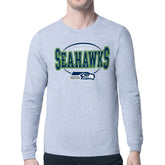 Seattle Seahawks Starter Team Track Graphic Long Sleeve T-Shirt Heather Gray