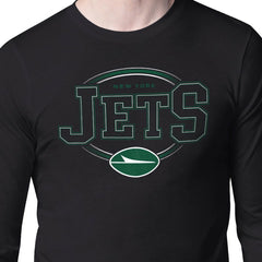 New York Jets Starter Team Track Graphic Long Sleeve T-Shirt Black