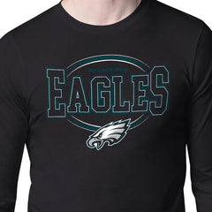 Philadelphia Eagles Starter Team Track Graphic Long Sleeve T-Shirt Black