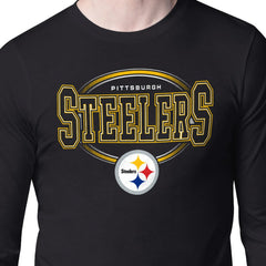 Pittsburgh Steelers Starter Team Track Graphic Long Sleeve T-Shirt Black