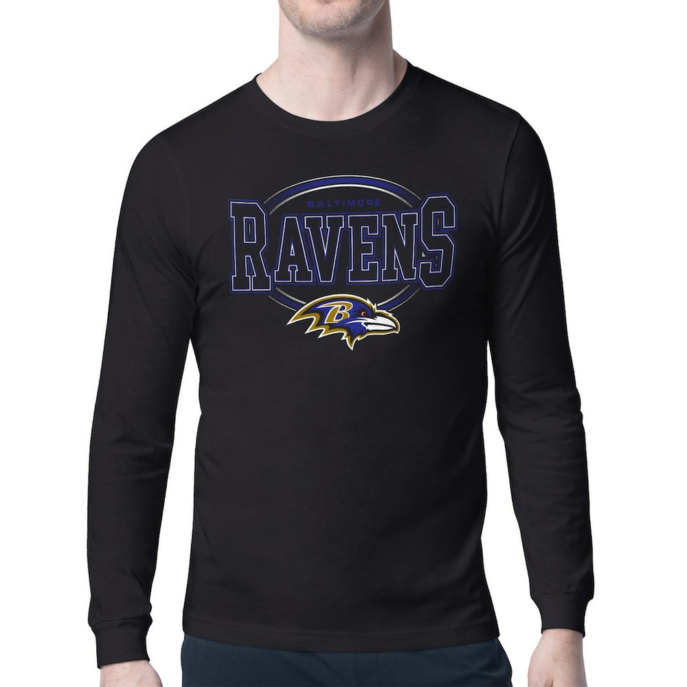 Baltimore Ravens Starter Team Track Graphic Long Sleeve T-Shirt Black