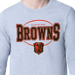 Cleveland Browns Starter Team Track Graphic Long Sleeve T-Shirt Heather Gray