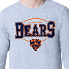 Chicago Bears Starter Team Track Graphic Long Sleeve T-Shirt Heather Gray