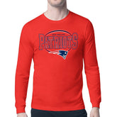 New England Patriots Starter Team Track Graphic Long Sleeve T-Shirt Red