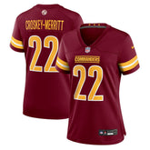 Nike Jacory Croskey-Merritt Washington Commanders Women's Team Game Jersey Burgundy