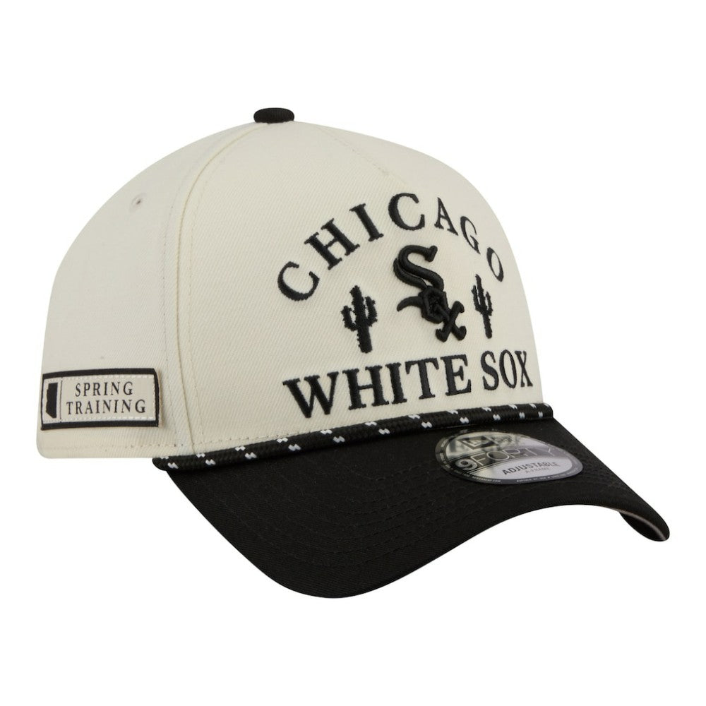 Chicago White Sox New Era 2026 Spring Training Fan Pack Rope A-Frame 9FORTY Adjustable Hat - Cream - New Era on Sale