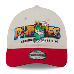 Philadelphia Phillies New Era Youth 2026 Spring Training Fan Pack Batter 9TWENTY Adjustable Hat - Stone/Red - New Era Lifestyle