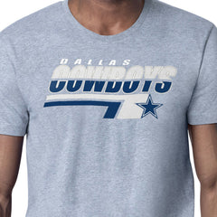 Dallas Cowboys Starter Logo Push Graphic T-Shirt Heather Gray