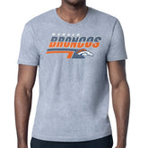 Denver Broncos Starter Logo Push Graphic T-Shirt Heather Gray