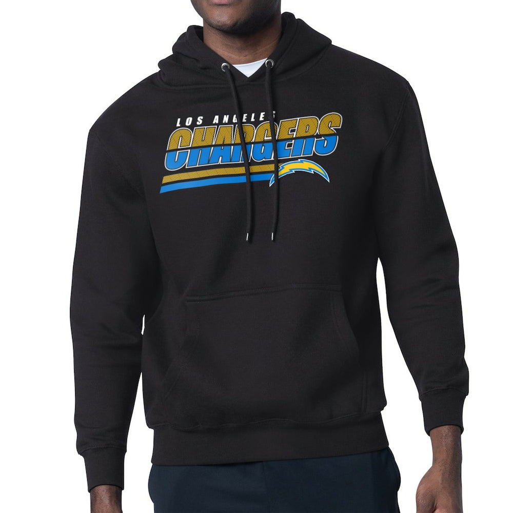 Los Angeles Chargers Starter Logo Push Graphic Hoodie Black