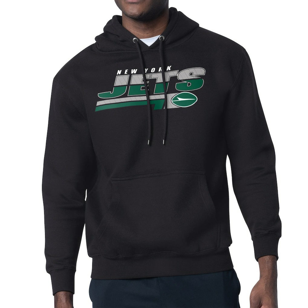 New York Jets Starter Logo Push Graphic Hoodie Black