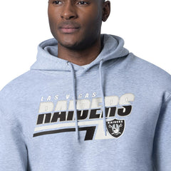 Las Vegas Raiders Starter Logo Push Graphic Hoodie Heather Gray
