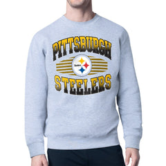 Pittsburgh Steelers Starter Team Grit Graphic Fleece Pullover Sweatshirt Heather Gray