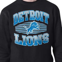 Detroit Lions Starter Team Grit Graphic Fleece Pullover Sweatshirt Black