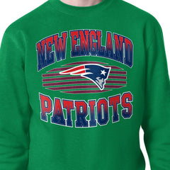 New England Patriots Starter Team Grit Graphic Fleece Pullover Sweatshirt Kelly Green
