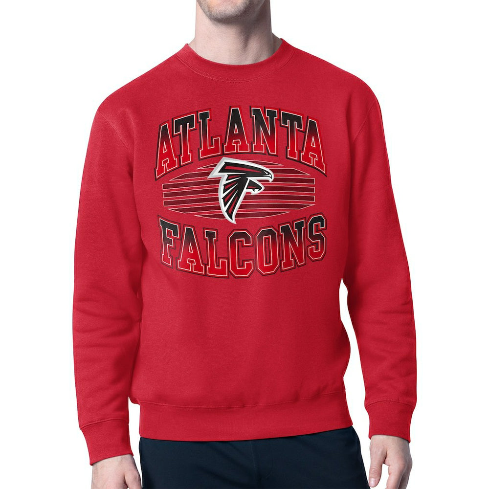 Atlanta Falcons Starter Team Grit Graphic Fleece Pullover Sweatshirt Red