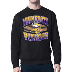 Minnesota Vikings Starter Team Grit Graphic Fleece Pullover Sweatshirt Black