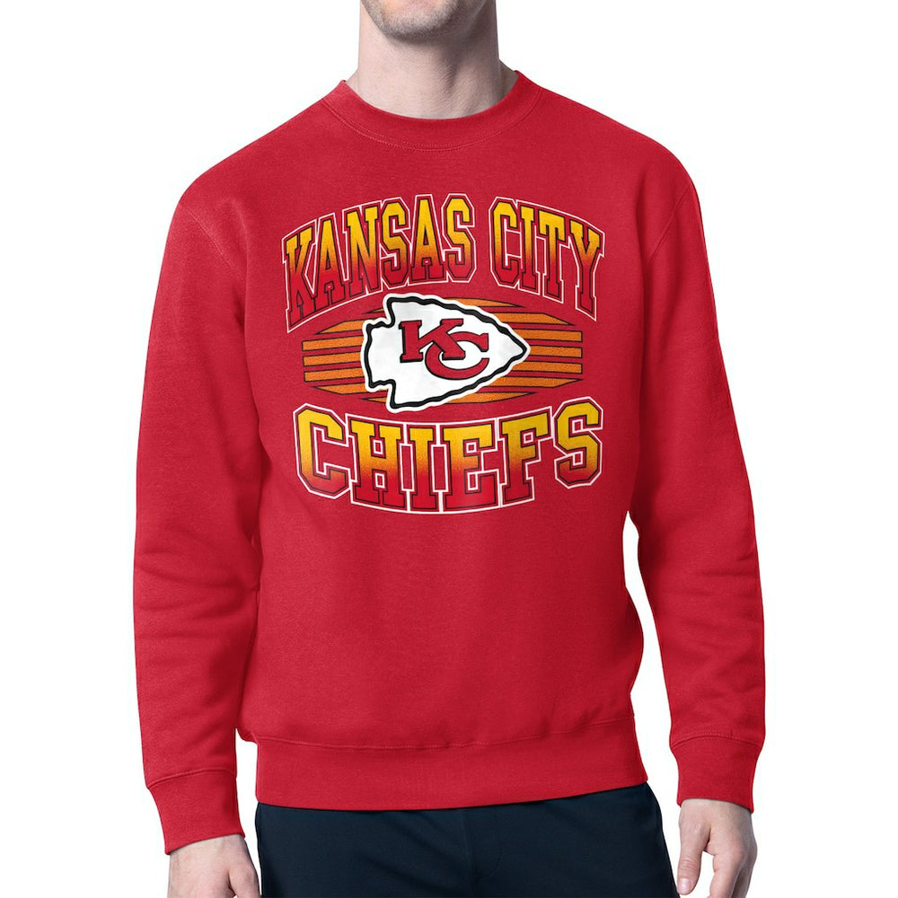 Kansas City Chiefs Starter Team Grit Graphic Fleece Pullover Sweatshirt Red
