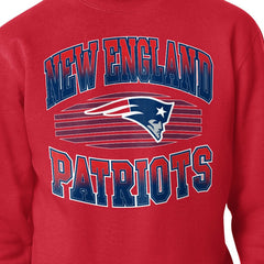 New England Patriots Starter Team Grit Graphic Fleece Pullover Sweatshirt Red