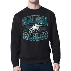 Philadelphia Eagles Starter Team Grit Graphic Fleece Pullover Sweatshirt Black