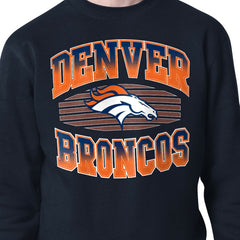 Denver Broncos Starter Team Grit Graphic Fleece Pullover Sweatshirt Navy