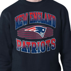 New England Patriots Starter Team Grit Graphic Fleece Pullover Sweatshirt Navy