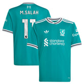 Mohamed Salah Liverpool Youth 2025/26 Third Replica Player Jersey Green - Adidas