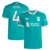 Virgil van Dijk Liverpool 2025/26 Third Player Jersey Green - Adidas outlet