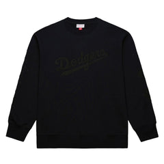Los Angeles Dodgers Mitchell & Ness Phantom Fleece Crewneck Sweatshirt - Black - Mitchell & Ness Lifestyle