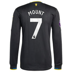 Mason Mount Manchester United 2025/26 Third Long Sleeve Player Jersey Black - Adidas