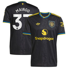 Kobbie Mainoo Manchester United 2025/26 Third Replica Player Jersey Black - Adidas