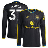 Kobbie Mainoo Manchester United 2025/26 Third Replica Long Sleeve Player Jersey Black - Adidas Discount