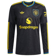 Kobbie Mainoo Manchester United 2025/26 Third Replica Long Sleeve Player Jersey Black - Adidas Discount