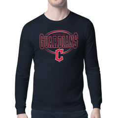 Cleveland Guardians Starter Team Track Graphic Long Sleeve T-Shirt - Navy - MLB on Sale