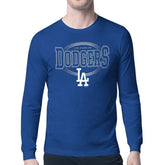 Los Angeles Dodgers Starter Team Track Graphic Long Sleeve T-Shirt - Royal - MLB Discount