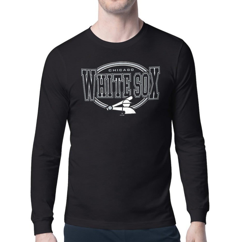 Chicago White Sox Starter Team Track Graphic Long Sleeve T-Shirt - Black - MLB on Sale