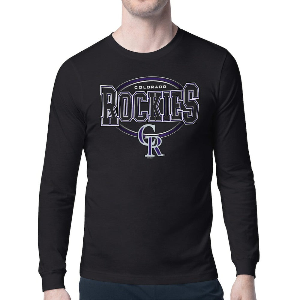 Colorado Rockies Starter Team Track Graphic Long Sleeve T-Shirt - Black - MLB Online