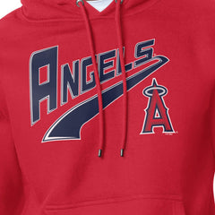 Los Angeles Angels Starter Modern Tailsweep Fleece Tri-Blend Pullover Hoodie - Red - MLB on Sale