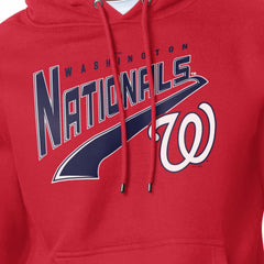 Washington Nationals Starter Modern Tailsweep Fleece Tri-Blend Pullover Hoodie - Red - MLB Sale