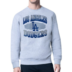 Los Angeles Dodgers Starter Team Grit Graphic Fleece Pullover Sweatshirt - Heather Gray - MLB Lifestyle
