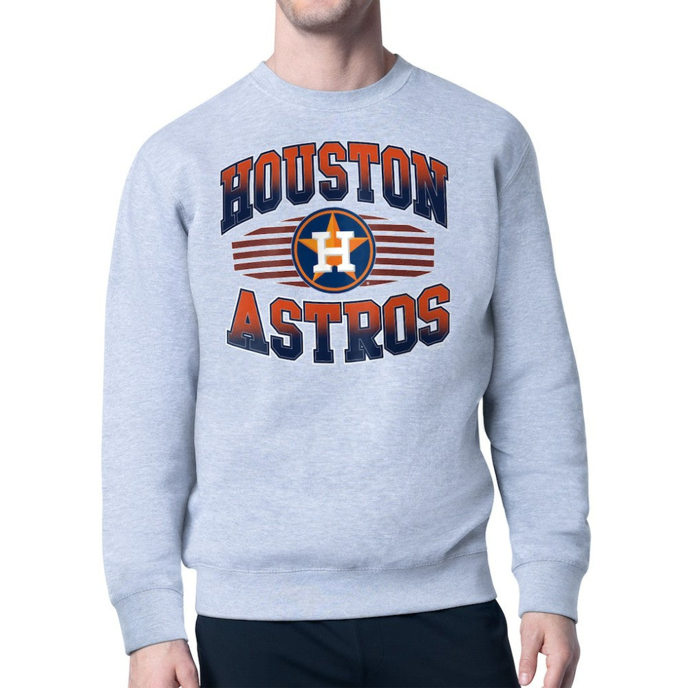 Houston Astros Starter Team Grit Graphic Fleece Pullover Sweatshirt - Heather Gray - MLB on Sale