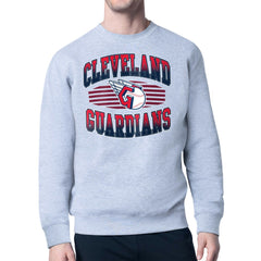 Cleveland Guardians Starter Team Grit Graphic Fleece Pullover Sweatshirt - Heather Gray - MLB Discount