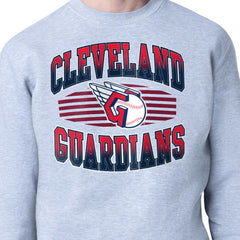 Cleveland Guardians Starter Team Grit Graphic Fleece Pullover Sweatshirt - Heather Gray - MLB Discount