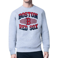 Boston Red Sox Starter Team Grit Graphic Fleece Pullover Sweatshirt - Heather Gray - MLB Sale