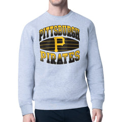 Pittsburgh Pirates Starter Team Grit Graphic Fleece Pullover Sweatshirt - Heather Gray - MLB Sale